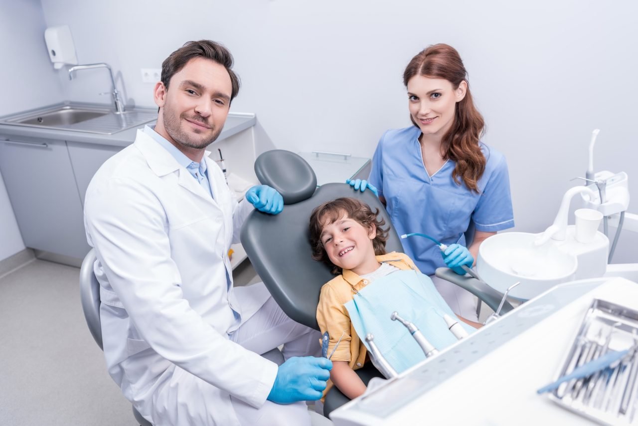 Child at a fear-free dental visit